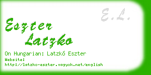 eszter latzko business card